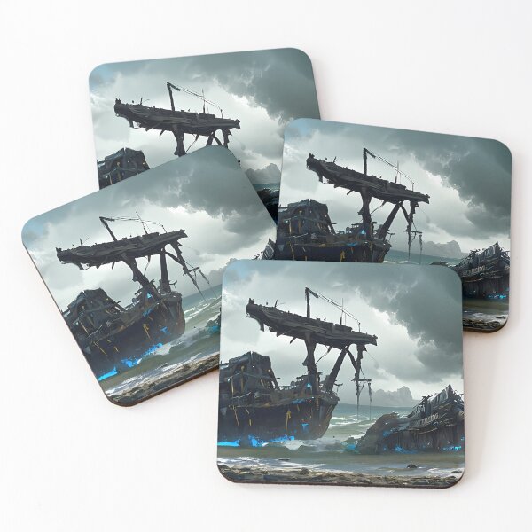 Item preview, Blackbeard's shipwreck under the weather | AI generated art designed and sold by MichelangeloAI.