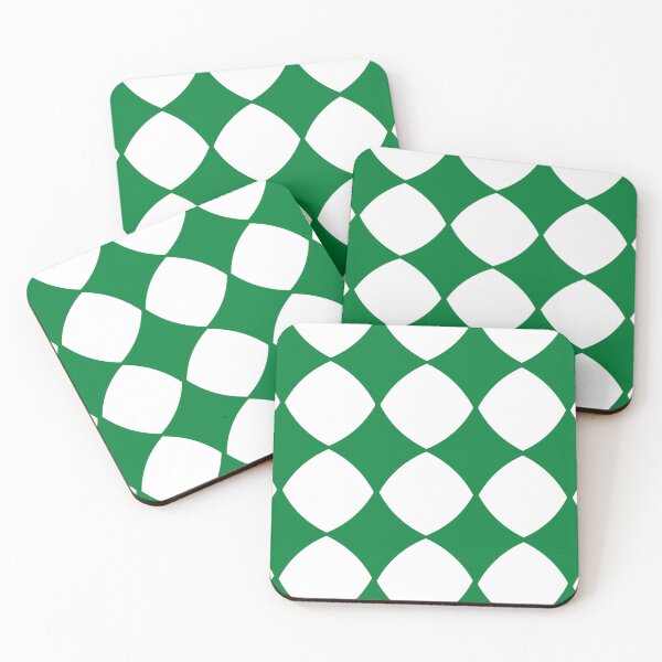 Item preview, Green and White Wavy Tiles designed and sold by PurpleNotebook.