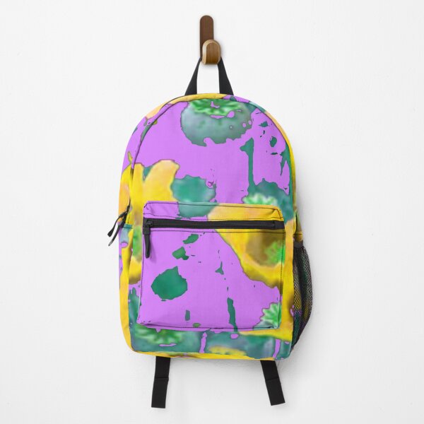 Item preview, YELLOW POPPY FLOWERS GARDEN LILAC COLOR ART designed and sold by sharlesart.