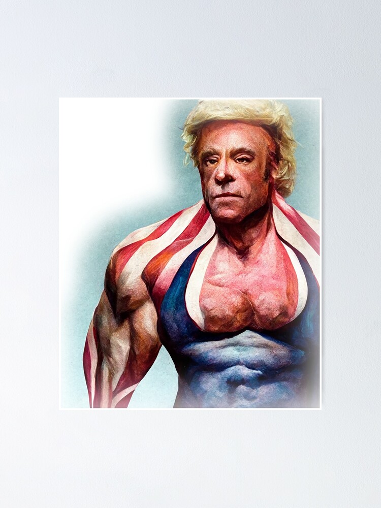 "Presidential Patriot bodybuilder" Poster for Sale by patriart Redbubble