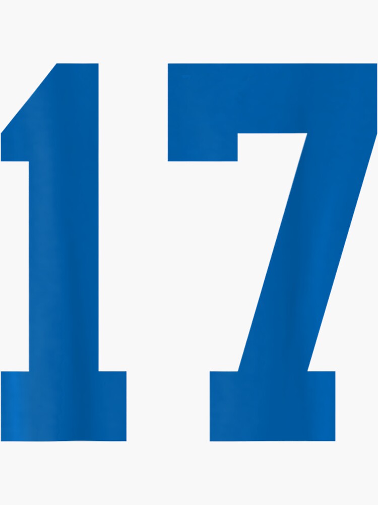"Baseball Number 17 17 On Back Player Men Women Kids" Sticker for Sale