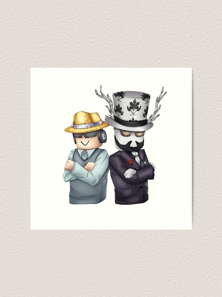 Badcc And Asimo Art Print By Evilartist Redbubble - roblox jailbreak officer baby