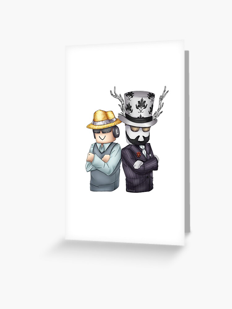 Badcc And Asimo Greeting Card By Evilartist Redbubble - roblox jailbreak police hat
