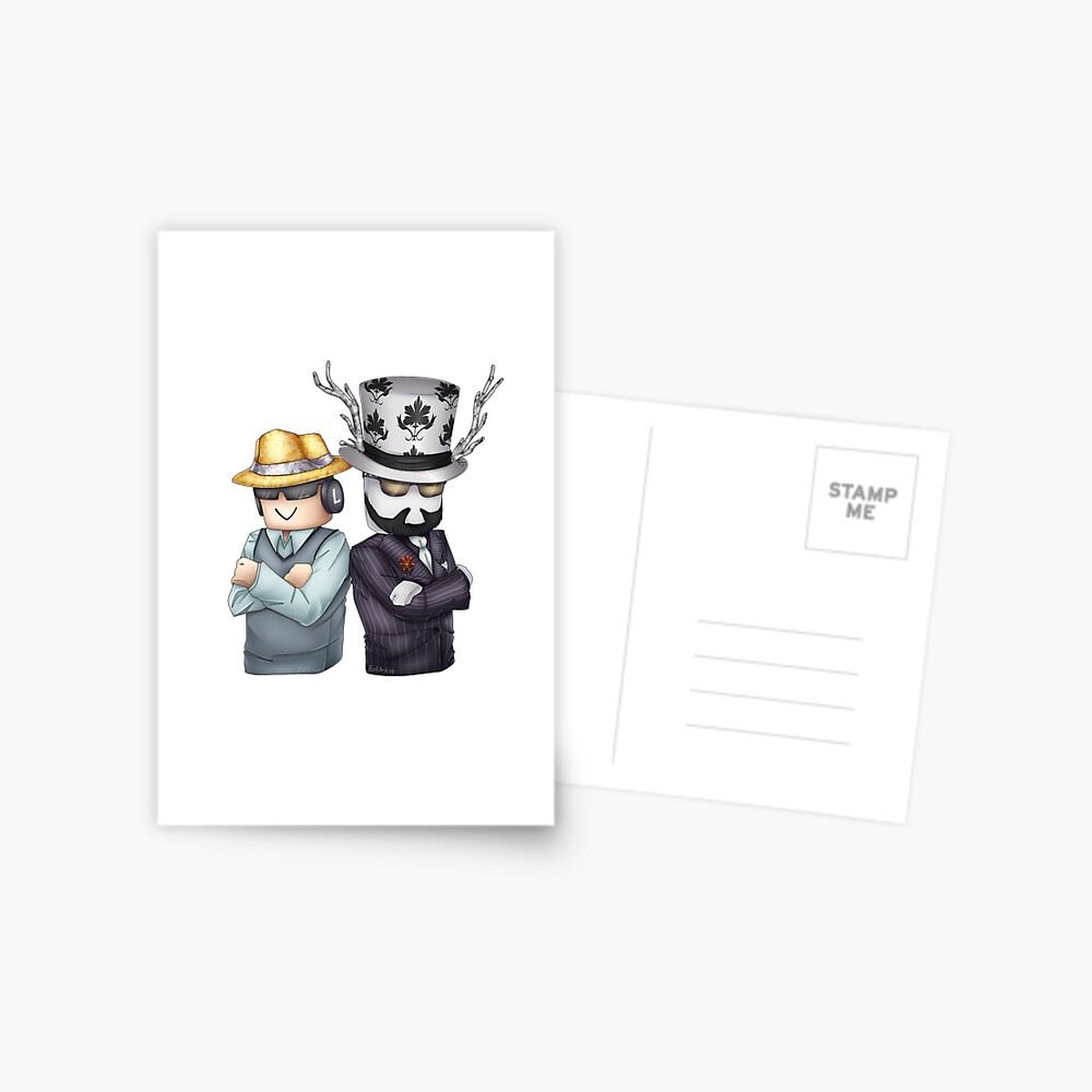 Badcc And Asimo Postcard By Evilartist Redbubble - roblox bloxburg drinks roblox free jailbreak money