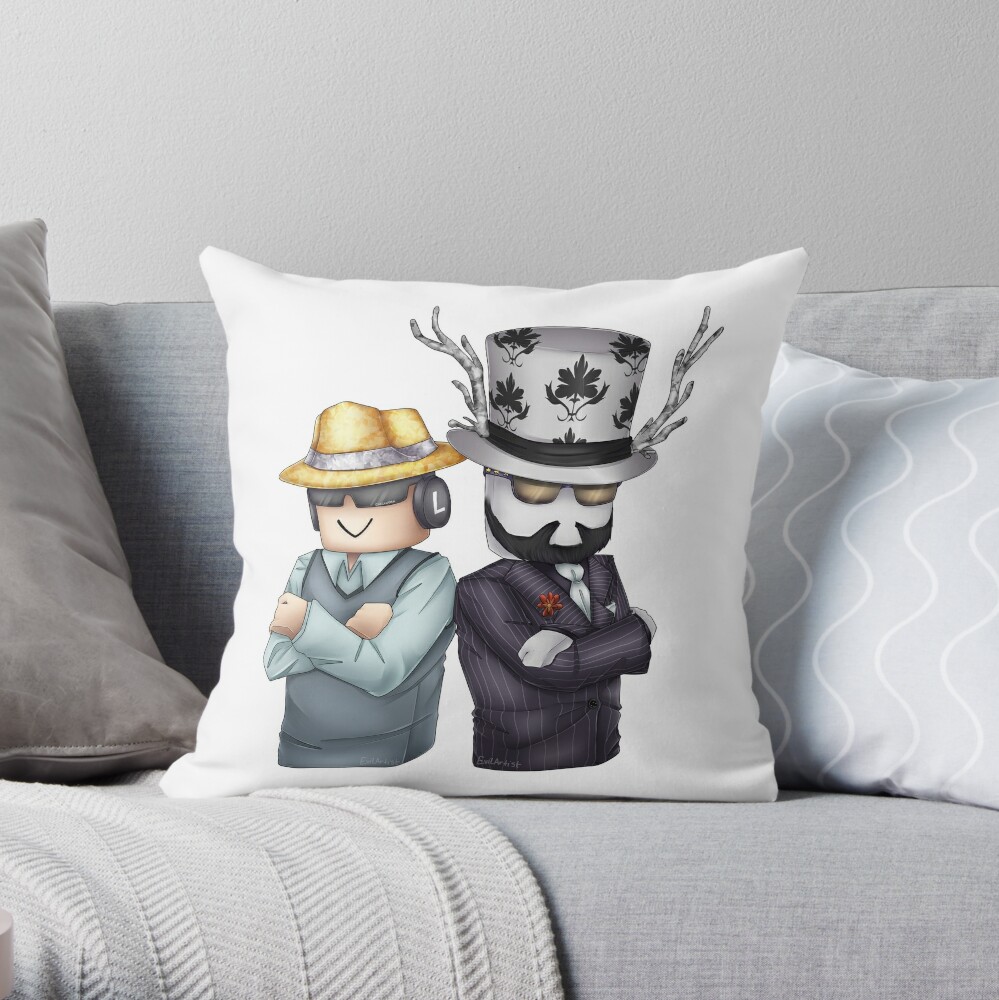 Badcc And Asimo Throw Pillow By Evilartist Redbubble - welcome to bloxburg roblox floor pillow by overflowhidden