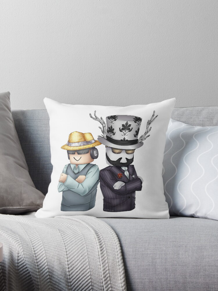Badcc And Asimo Throw Pillow By Evilartist Redbubble - welcome to bloxburg roblox throw pillow by overflowhidden redbubble