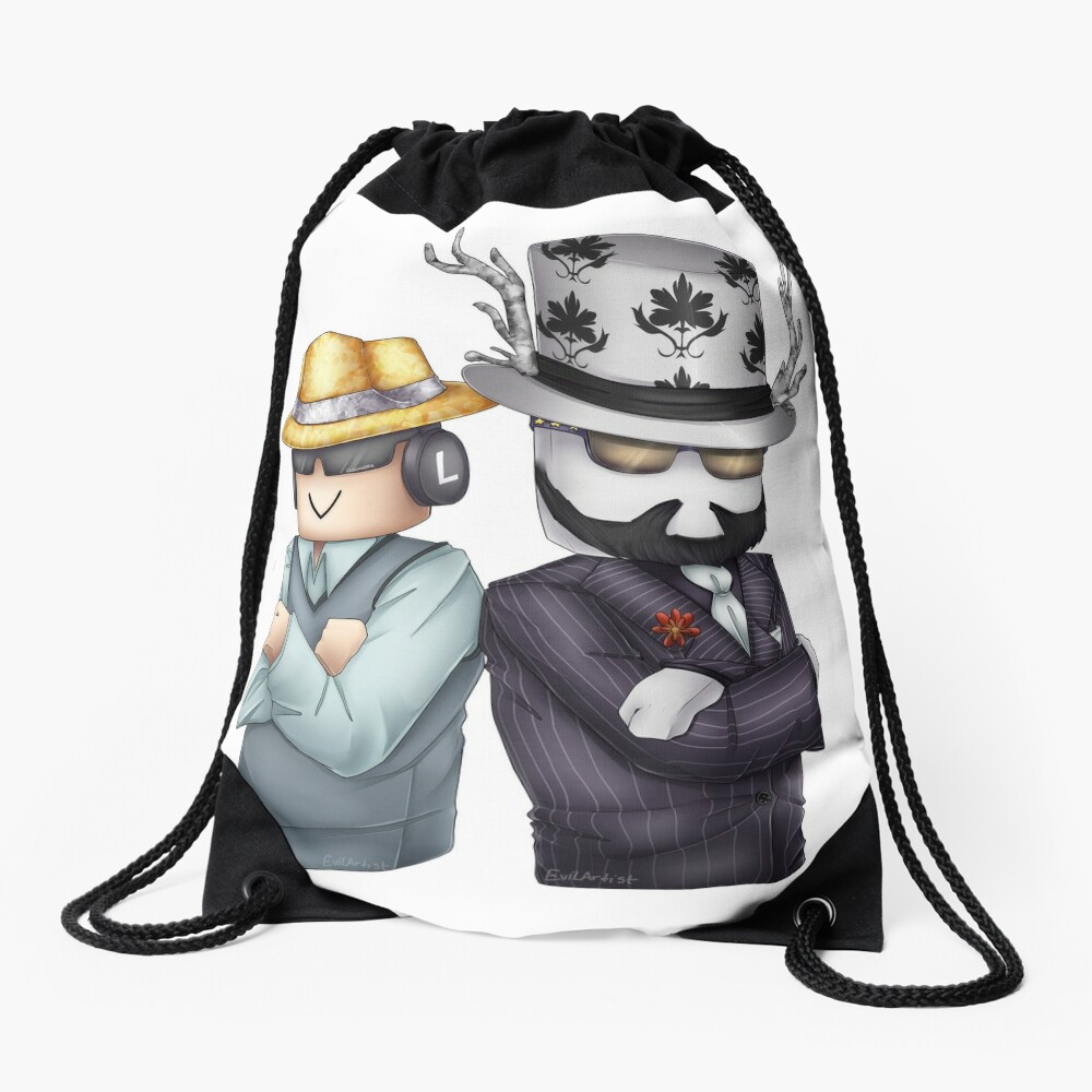 Badcc And Asimo Drawstring Bag By Evilartist Redbubble - welcome to bloxburg roblox drawstring bag