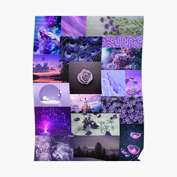 Purple Aesthetic Poster For Sale By Megurix Redbubble