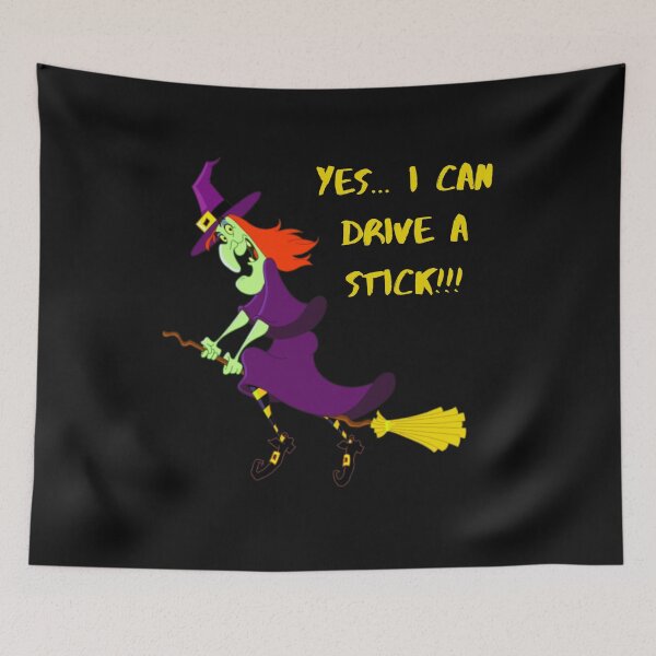 Item preview, Yes...I can drive a stick!!! A humorous design to celebrate Halloween designed and sold by ditzy-designs.