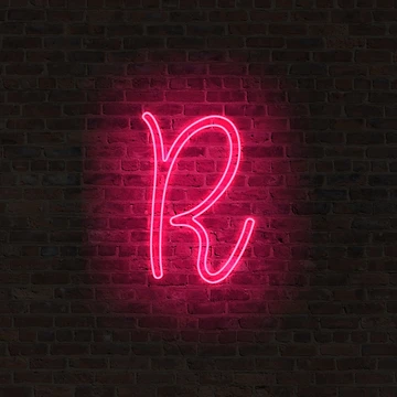 Artwork thumbnail, Pink R Neon Sign by abirose30