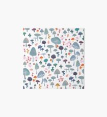 scattered mushroom pattern Art Board Print
