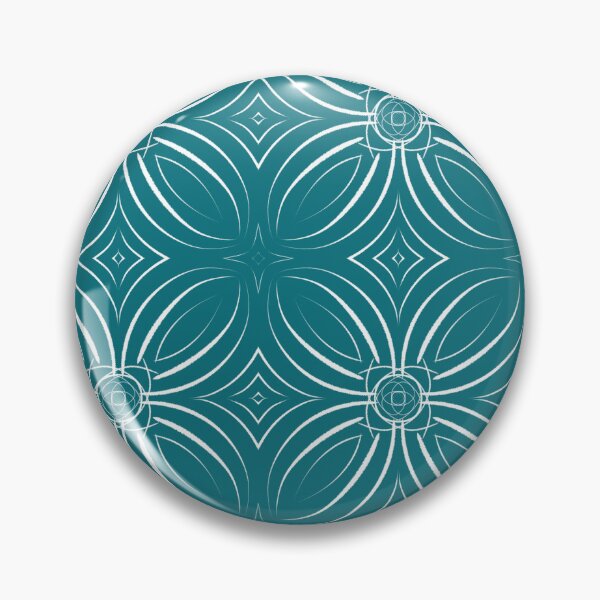 Item preview, Unique hand drawn geometric repeating pattern, dark teal color - WelshDesigns designed and sold by welshdesigns.