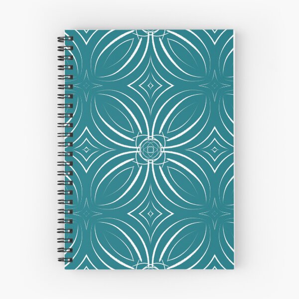 Item preview, Unique hand drawn geometric repeating pattern, dark teal color - WelshDesigns designed and sold by welshdesigns.