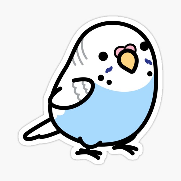 Item preview, Chubby Grey Wing Blue Budgie designed and sold by birdhism.