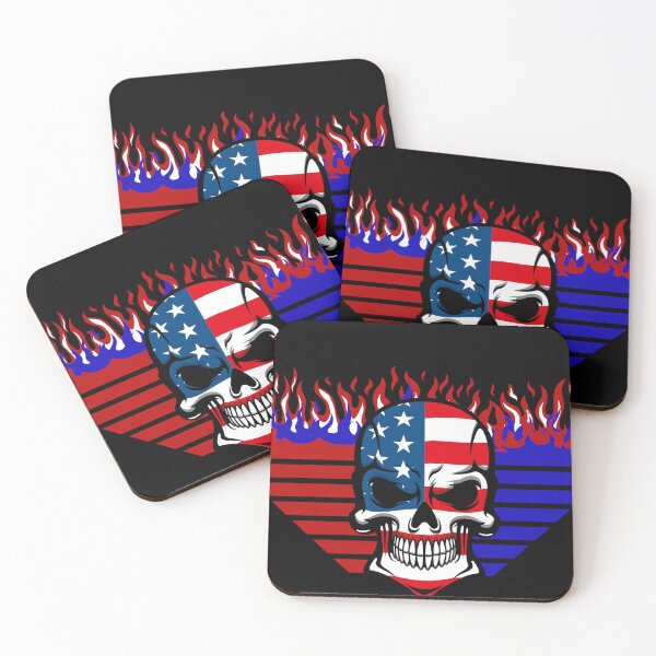 Item preview, Flaming Patriot Skull designed and sold by Mark Cannon.