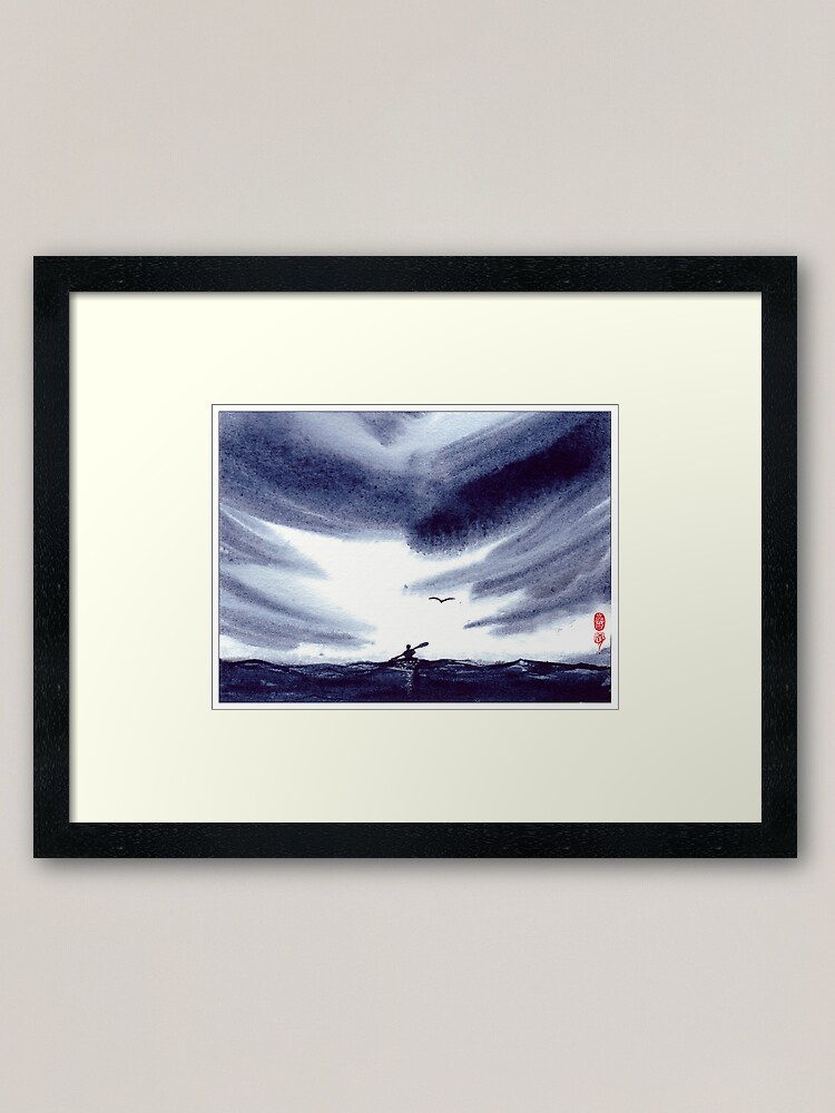 Alternate view of Sea Kayaker Framed Art Print