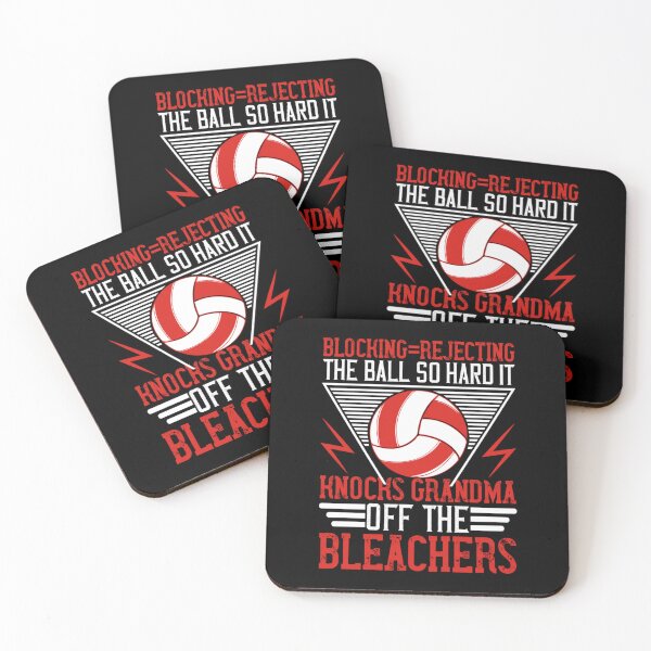 Item preview, Blocking=rejecting The Ball So Hard It Knocks Grandma Off The Bleachers Volleyball Blocker  designed and sold by WingedLizardJo.