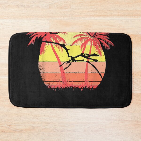 Item preview, Dinosaur Flying Skeleton Summer Sunset 80s Palm  designed and sold by TINASULLIVAN.