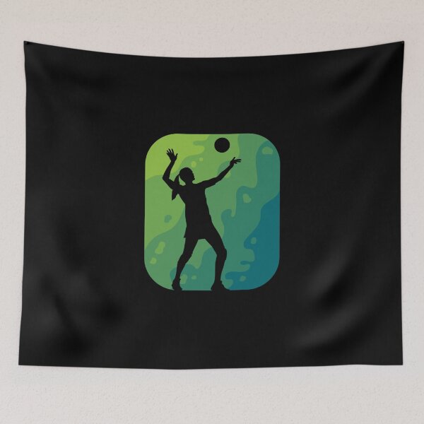Artikelvorschau, Volleyball-Silhouette-Geschenk-Aufschlag-Sport-Klassiker-T-Shirt entworfen und verkauft von taranhb.