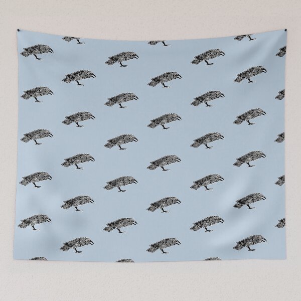 Item preview, Celtic Raven 2 on Grey designed and sold by ingridthecrafty.