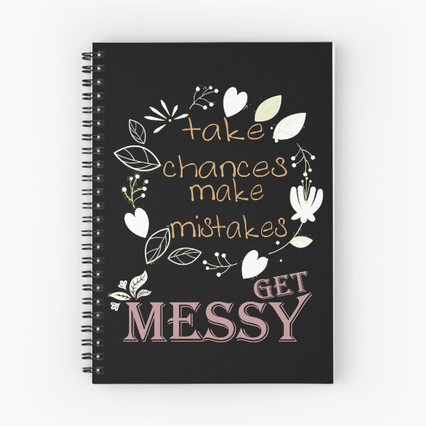 Item preview, take chances make mistakes get messy white flowers circle designed and sold by LilaDiams.