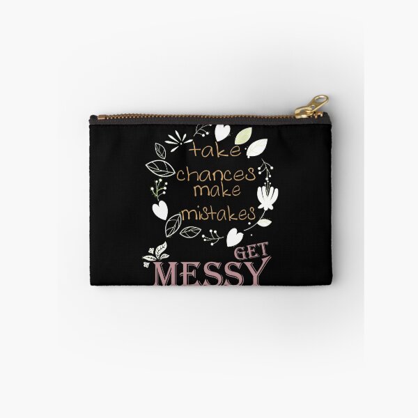 Item preview, take chances make mistakes get messy white flowers circle designed and sold by LilaDiams.