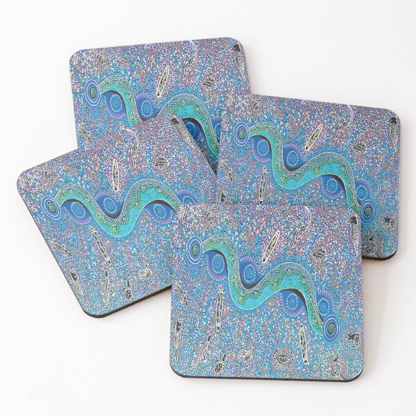 Item preview, Creation story (Blue) designed and sold by Aboriginal Art - Kgari 3  Sisters.