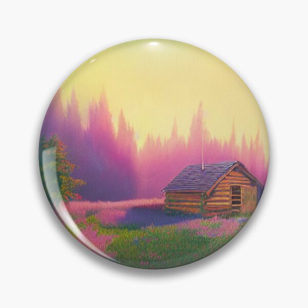 Item preview, [AI Generated Art] A painting of a small cabin designed and sold by Museman.
