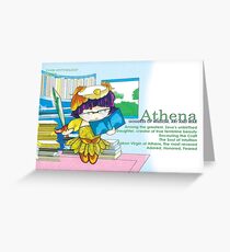 Athena - Chibi Mythology, Greek Greeting Card