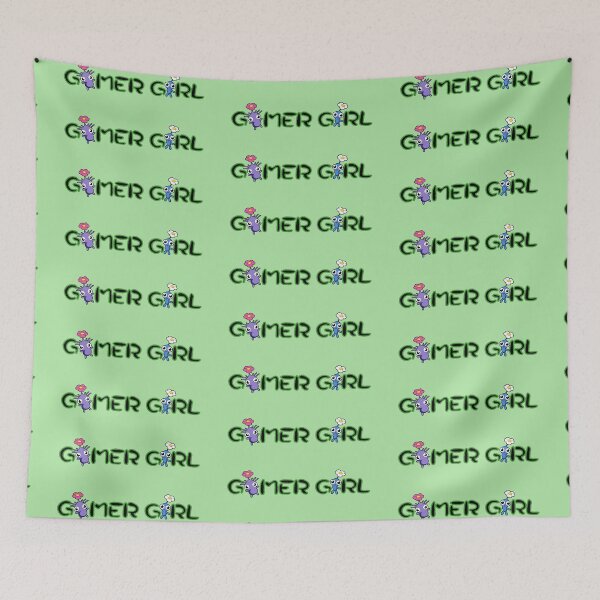 Item preview, Gamer Girl (on Green) designed and sold by epinkb.