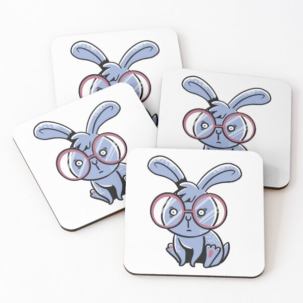 Item preview, Little confused bunny in blue designed and sold by jasmineberry.