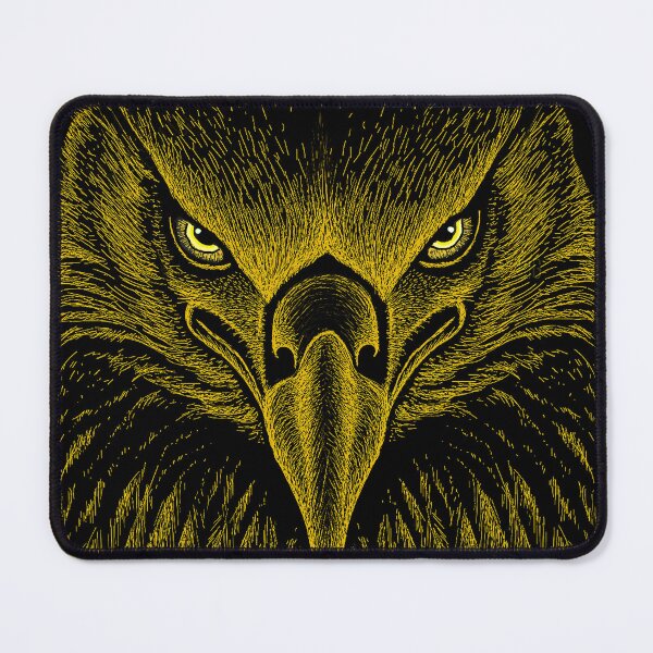 Item preview, AWESOME INTENSE EAGLE PORTRAIT dk yellow designed and sold by THE AMERICAN TEEVANGELIST.