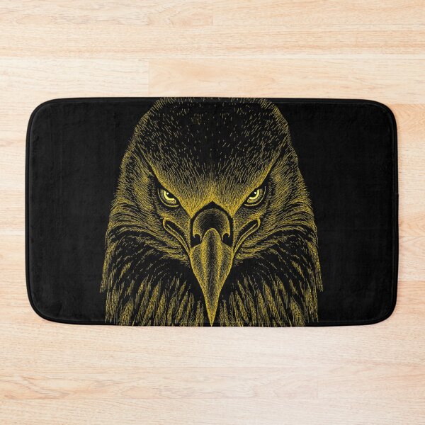 Item preview, AWESOME INTENSE EAGLE PORTRAIT dk yellow designed and sold by THE AMERICAN TEEVANGELIST.