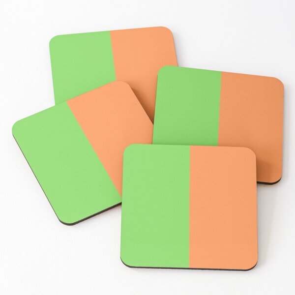 Item preview, Shade of lighter green and orange striped line blocks designed and sold by Designs24U.