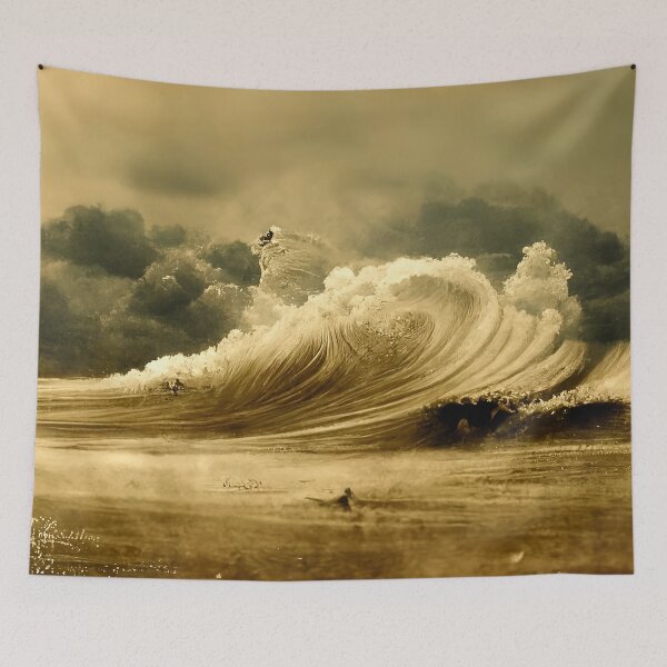 Item preview, Retro Surfing Postcard - Big Swell designed and sold by The-Salty-Sea.