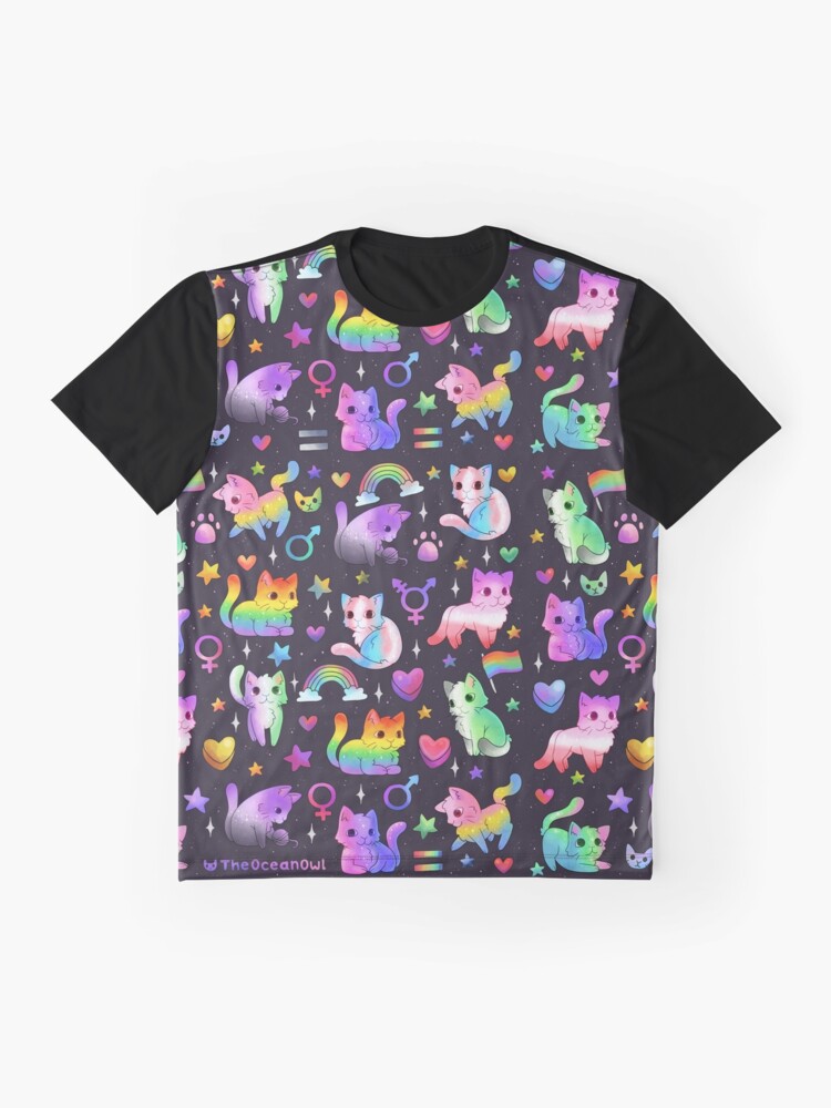 T-shirt graphique ''Chats de fierté' : autre vue