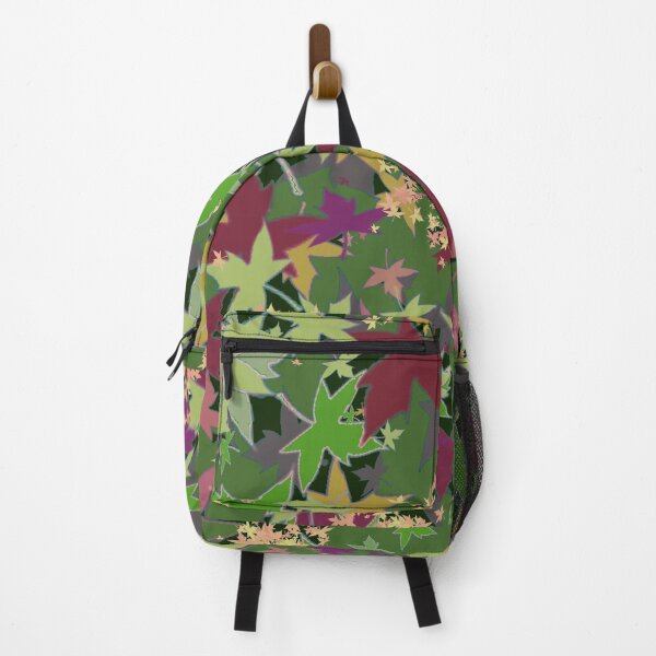 Item preview, Fall Leaves ,Army green, pink, BACK-TO-SCHOOL designed and sold by Ann Kronick.