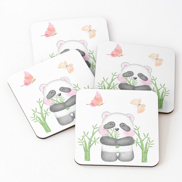 Item preview, Cute Watercolor Panda Bear with Bamboo designed and sold by silviaol.