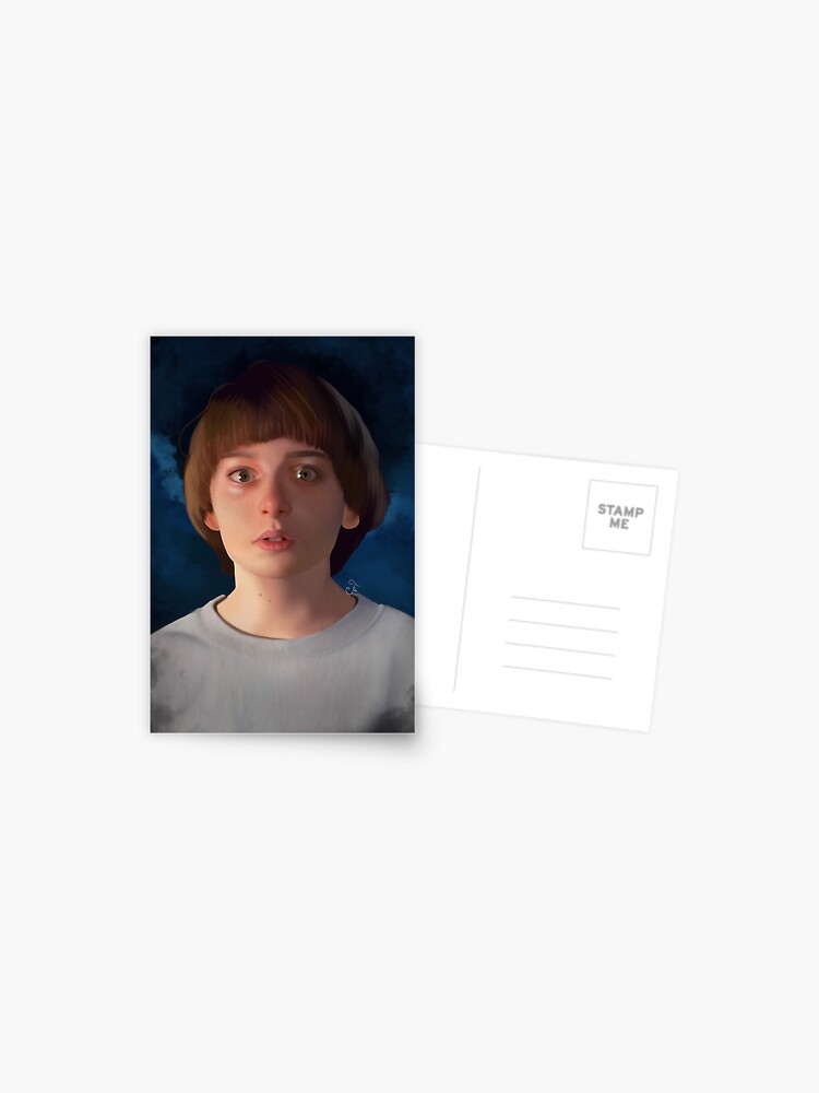 Will Byers Stranger Things Digital Portrait Postcard for Sale by NewQyu