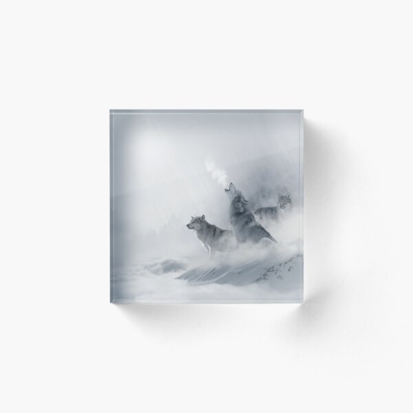 Wolves Acrylic Block