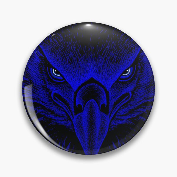 Item preview, AWESOME INTENSE EAGLE PORTRAIT deep blue designed and sold by THE AMERICAN TEEVANGELIST.