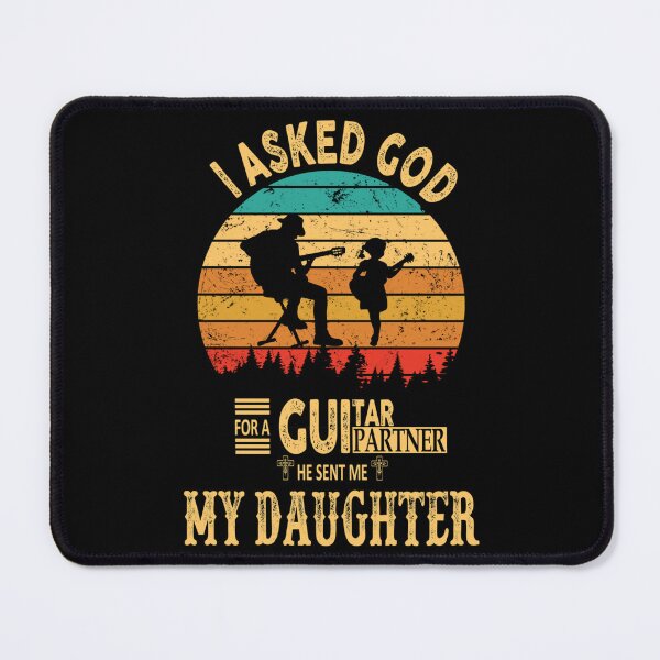 Item preview, I Asked God For A Guitar Partner He Sent Me My Daughter Racerback Tank Top designed and sold by melanieqyehb.