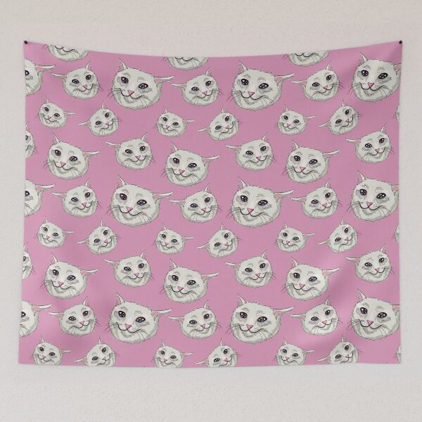 Item preview, sad cat - pink designed and sold by RaenaCreates.