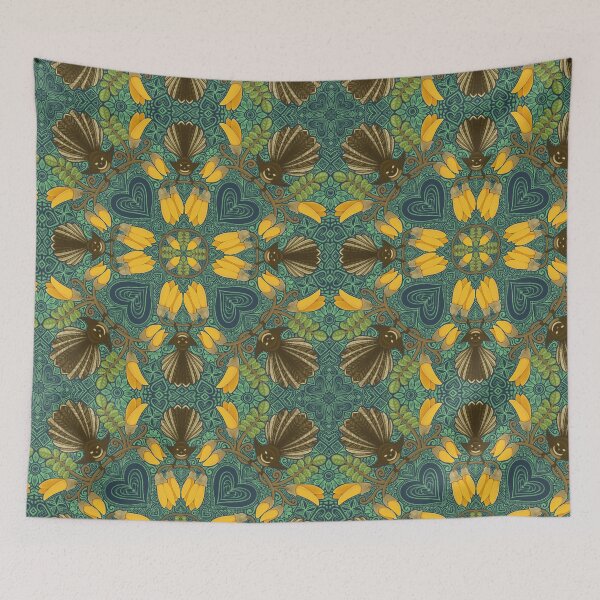 Item preview, Fantail & Kowhai Forest designed and sold by AprilAppleArt.