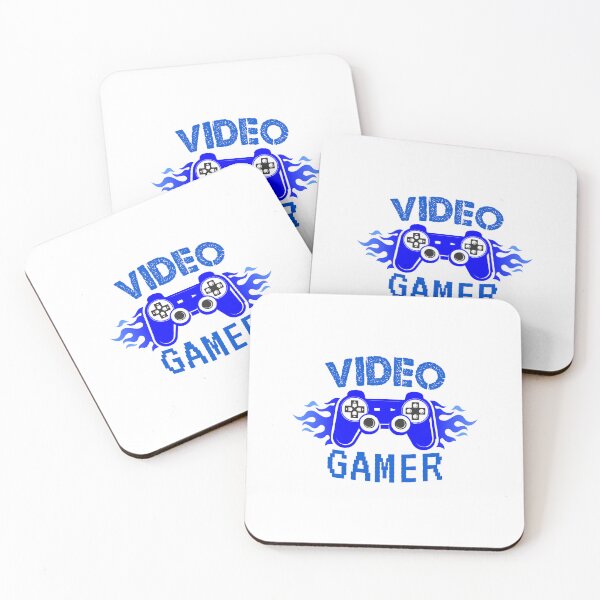 Item preview, Video Gamer - joystick on fire - in blue colors designed and sold by Marcia Motivos.