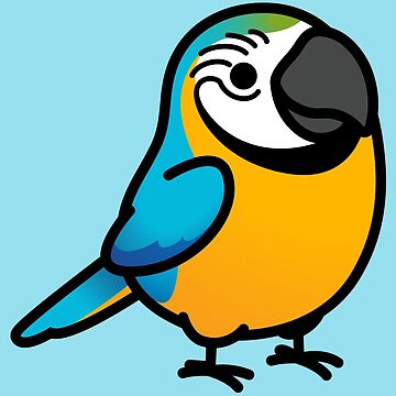 Artwork thumbnail, Chubby Blue & Gold Macaw by birdhism