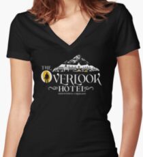 The Shining - Overlook Hotel Yellow lights Women's Fitted V-Neck T-Shirt