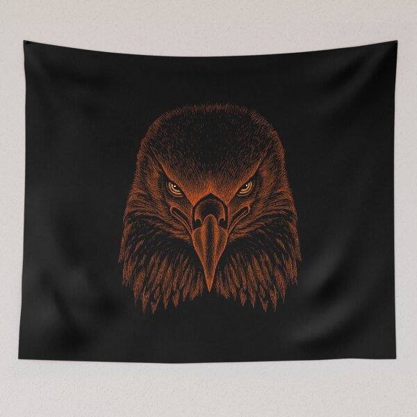 Item preview, AWESOME INTENSE EAGLE PORTRAIT orange designed and sold by THE AMERICAN TEEVANGELIST.