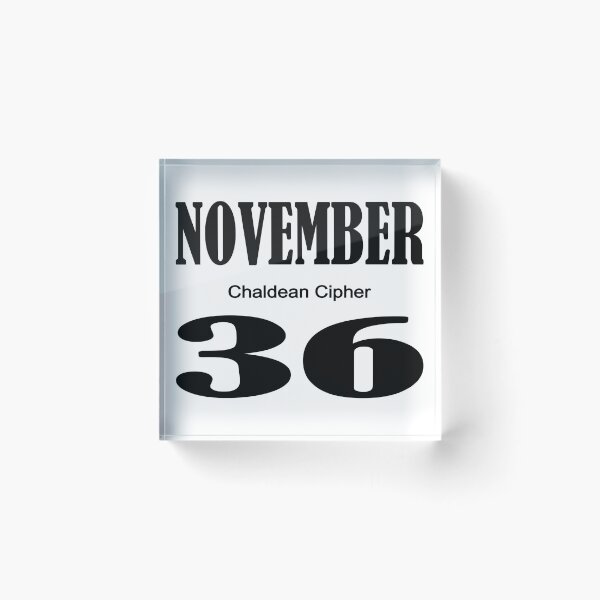 Item preview, November Chaldean Cipher 36 designed and sold by Scrambledwords.
