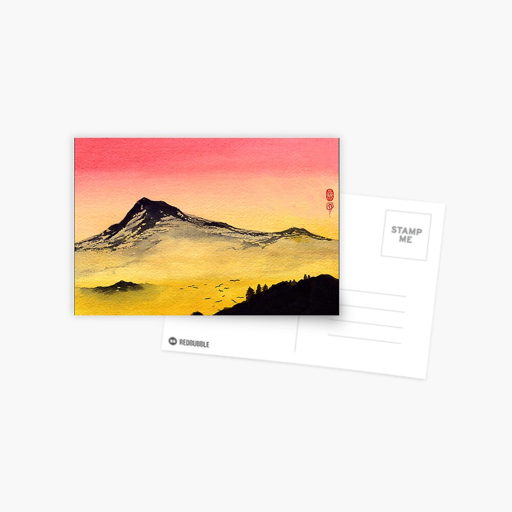 Red Sky Mountain Postcard